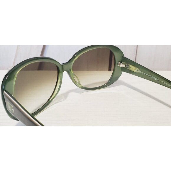Diane Von Furstenberg Designer Oversized Sunglasses Oval Blaise DV575S Green main image 6